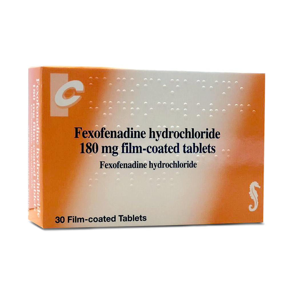 Fexofenadine 180mg 30 tablets Chanel Orange Box